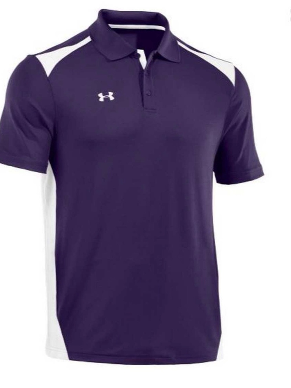 Under Armour Men’s Purple Polo with White Panels